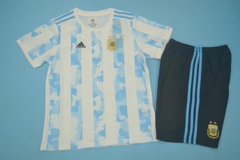 Kids-Argentina 20/21 Home Soccer Jersey